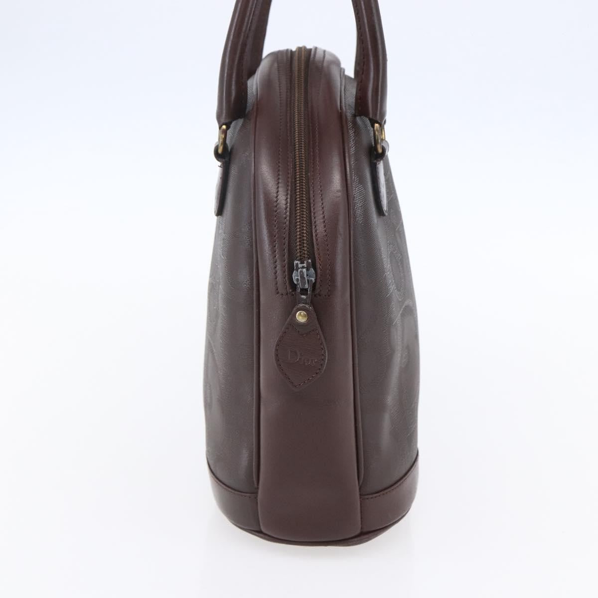 Christian Dior Vintage Trotter Handbag Canvas, BROWN, PVC, Handbag