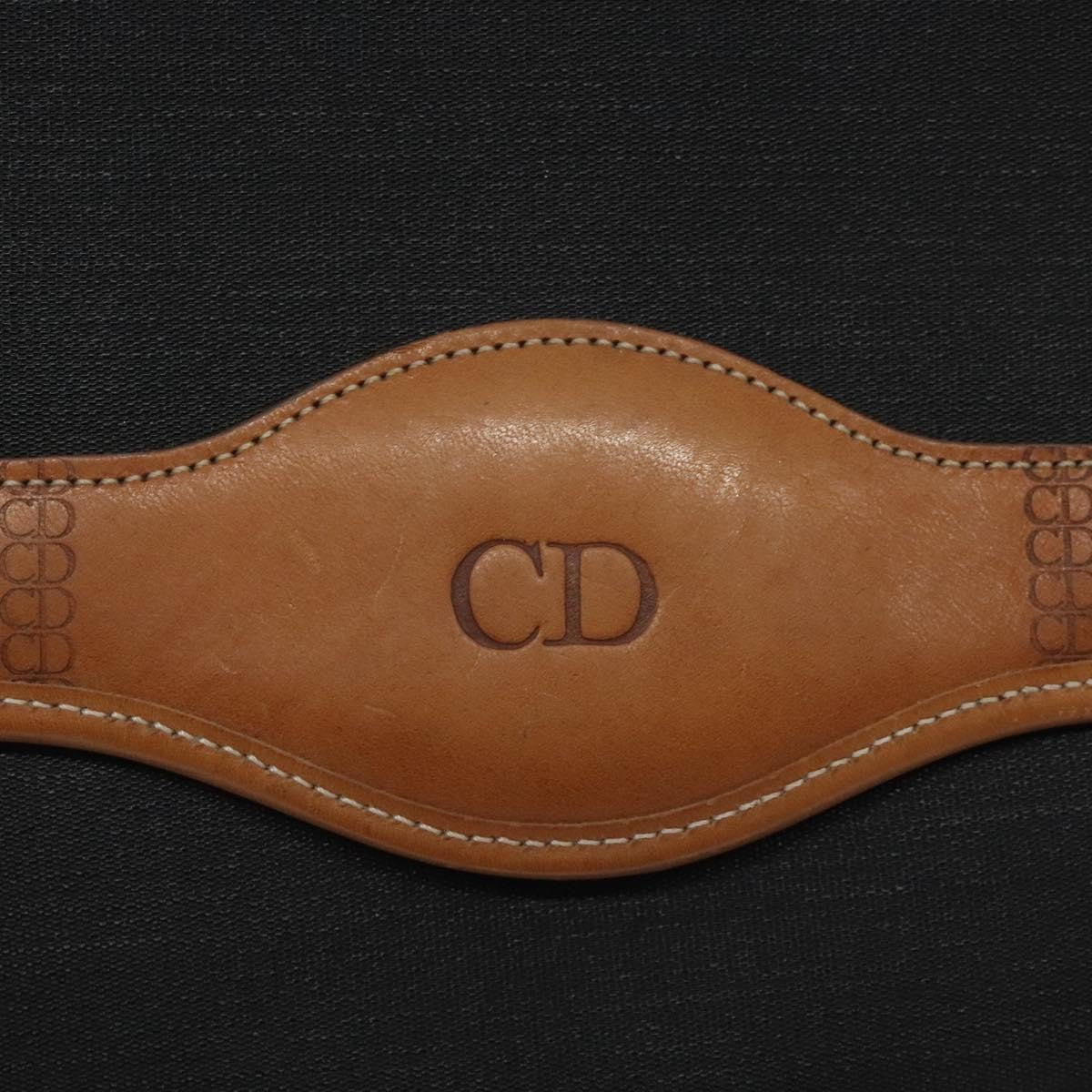 Christian Dior Vintage Flap Crossbody Bag Canvas, BLACK, CANVAS, Shoulder bag