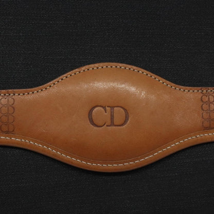 Christian Dior Vintage Flap Crossbody Bag Canvas, BLACK, CANVAS, Shoulder bag