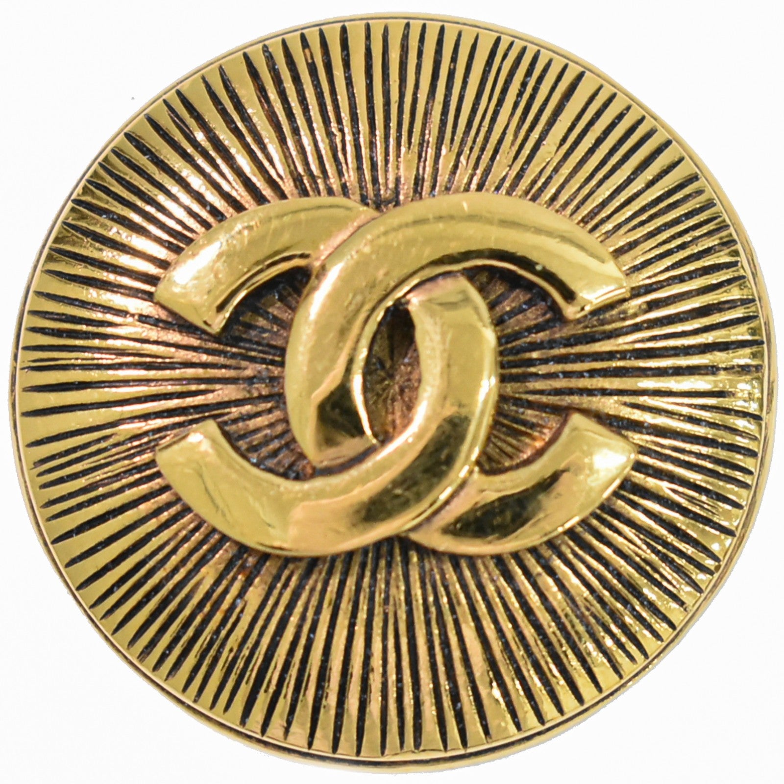 Chanel CC Brooch Metal, GOLD, GOLD_PLATED, Brooch