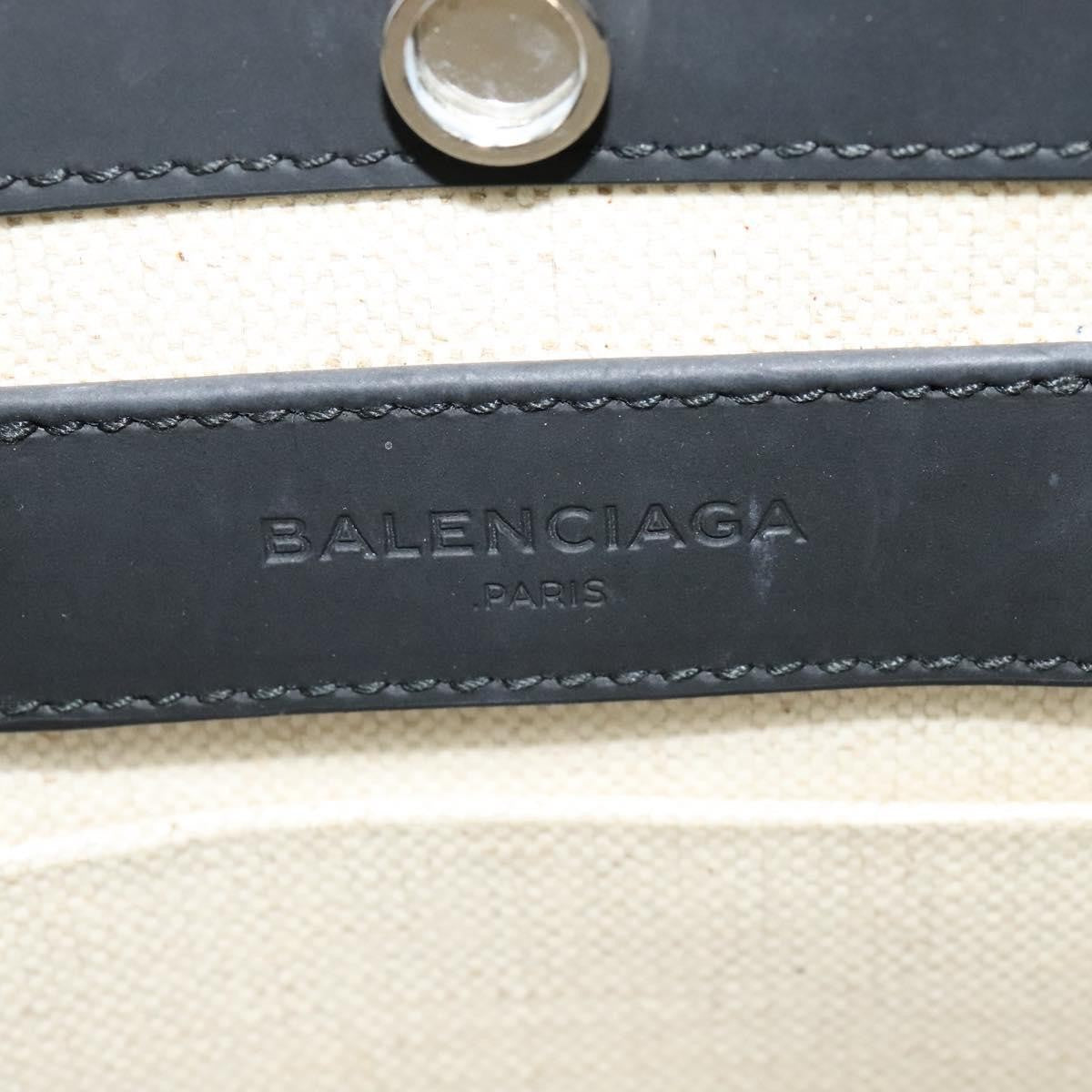 Balenciaga Navy Pochette Canvas and Leather, BEIGE, CANVAS, Shoulder bag