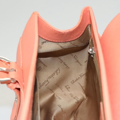 Salvatore Ferragamo Gancini handbag Leather, PINK, LEATHER, Handbag