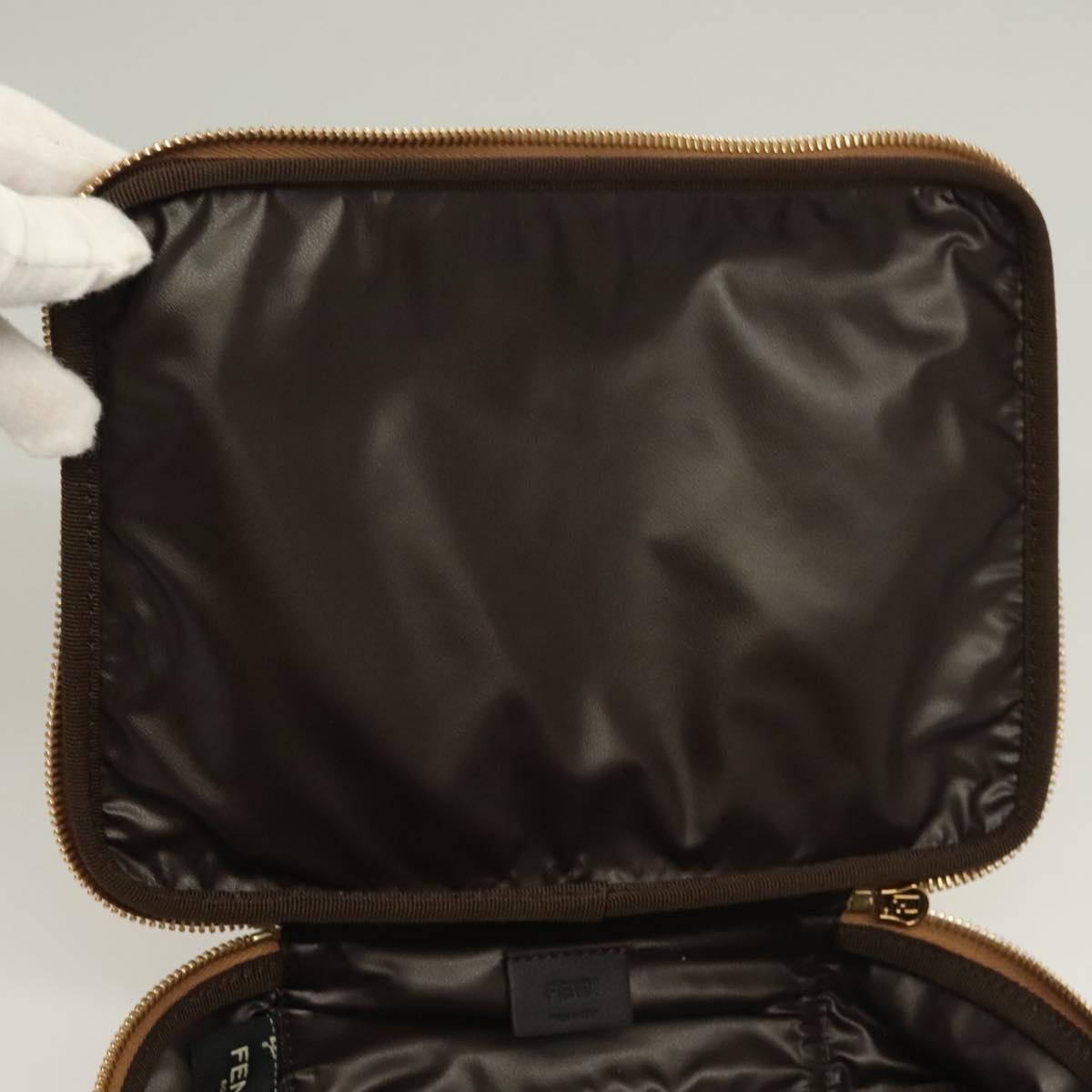 Fendi Vintage Toiletry Pouch Zucca Canvas, BEIGE, CANVAS, Clutche & pouche