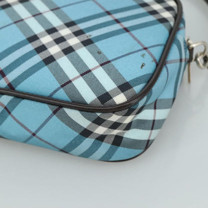 Burberry Nova Handbag Check Pattern, BLUE, NYLON, Clutche & pouche