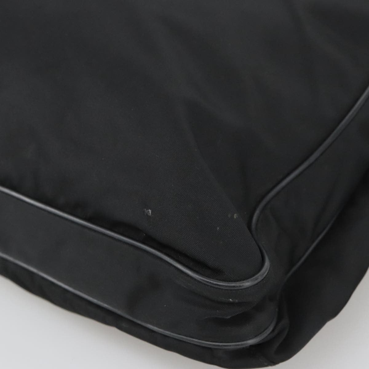 Prada Flat Messenger Bag Tessuto, BLACK, NYLON, Shoulder bag