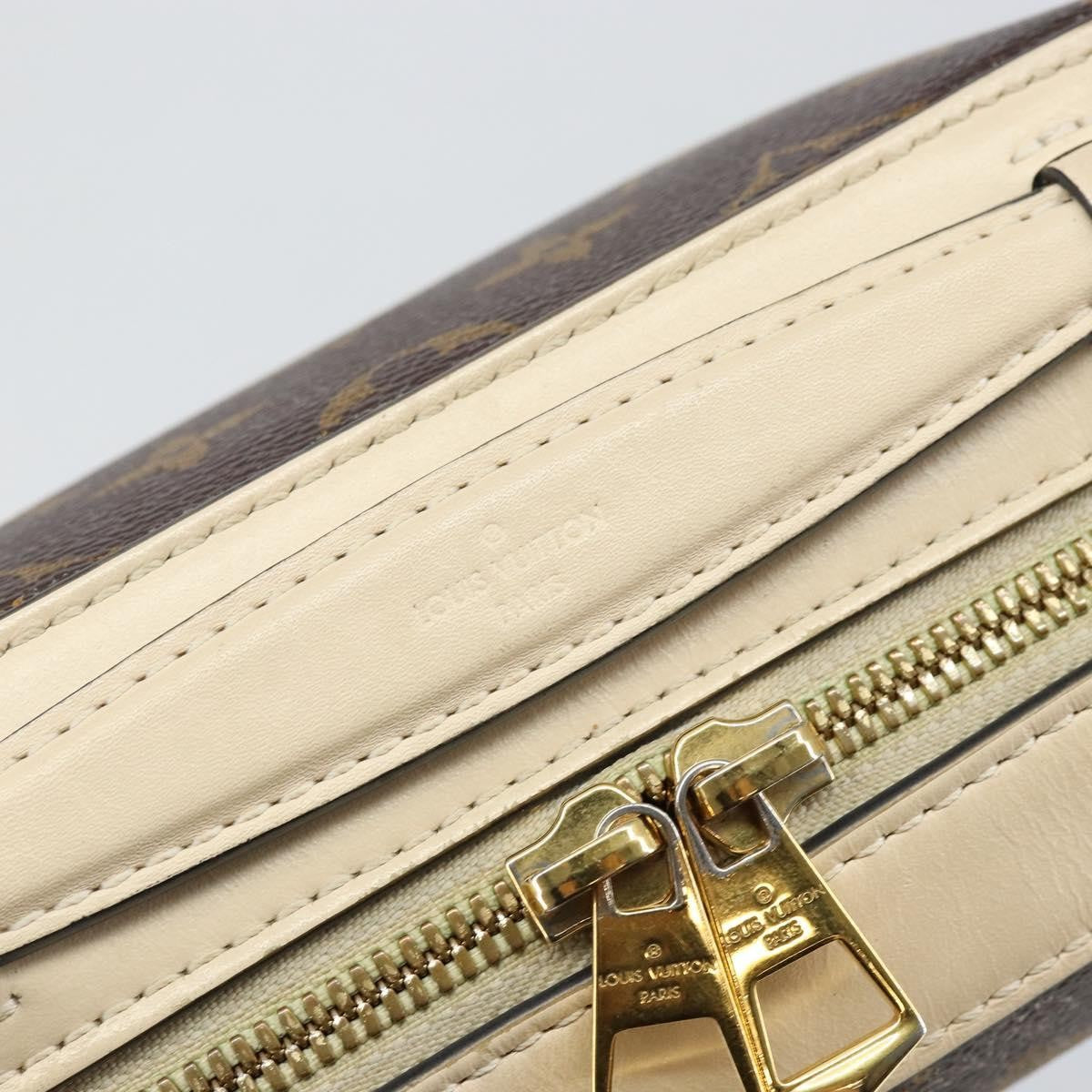 Louis Vuitton Saintonge Handbag Monogram Canvas with Leather, WHITE, CANVAS, Handbag