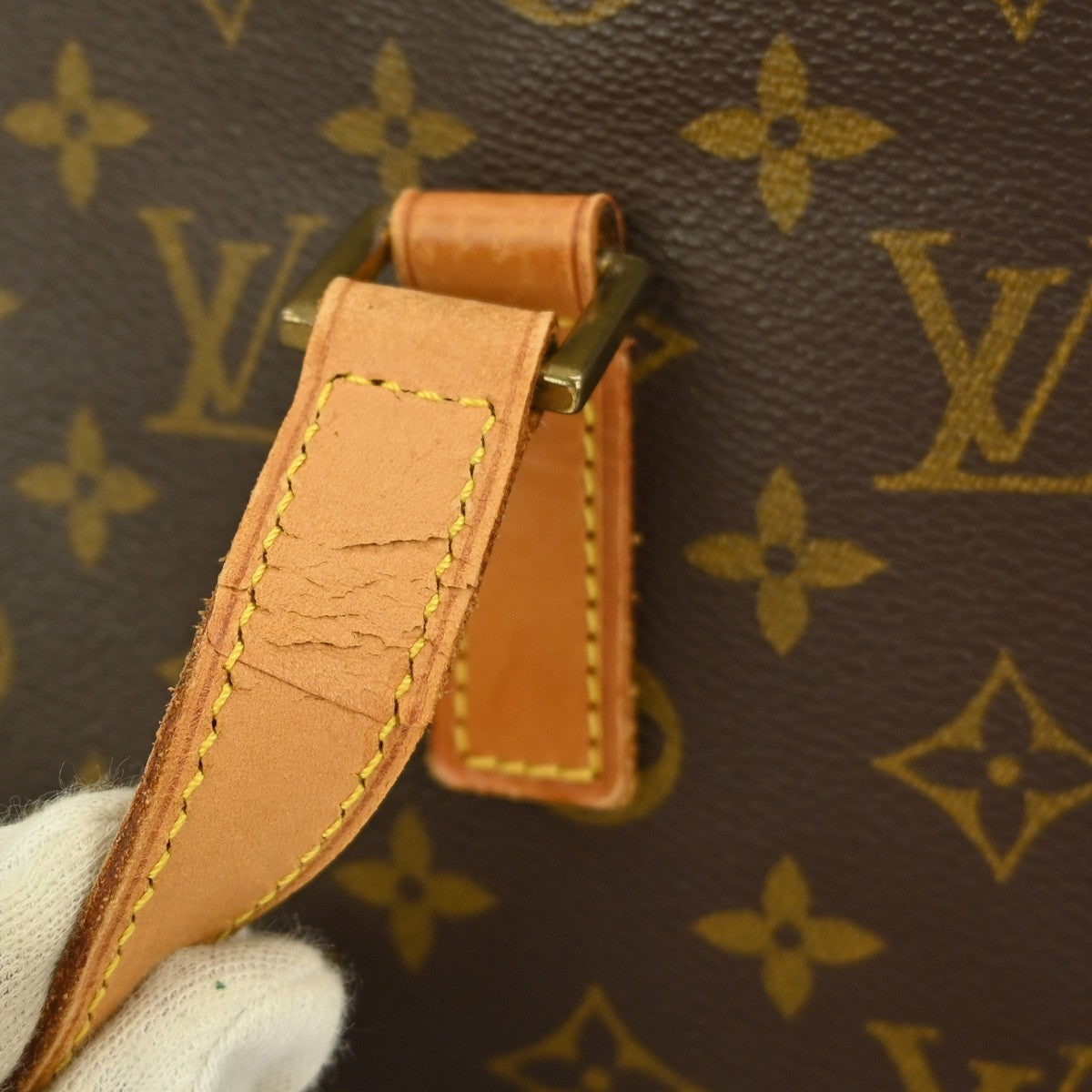 Louis Vuitton Cabas Mezzo Monogram Canvas, BROWN, CANVAS, Tote bag