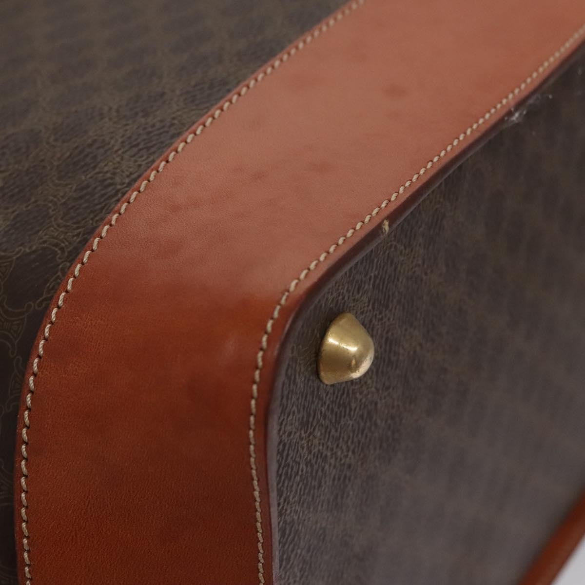 Celine Vintage Macadam Handbag Macadam, BROWN, PVC, Handbag