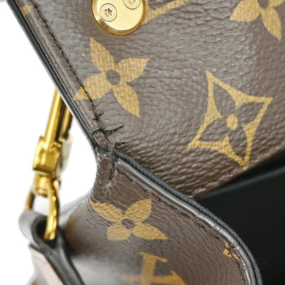 Louis Vuitton Cherrywood Handbag Vernis with Monogram Canvas, BLACK, PATENT_LEATHER, Handbag