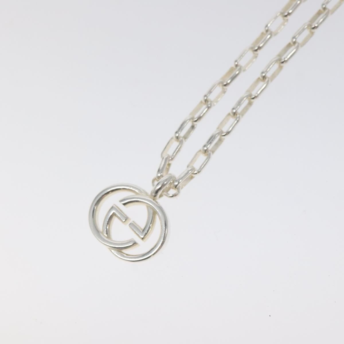 Gucci Interlocking G Pendant Necklace Sterling Silver, SILVER, SILVER, Necklace