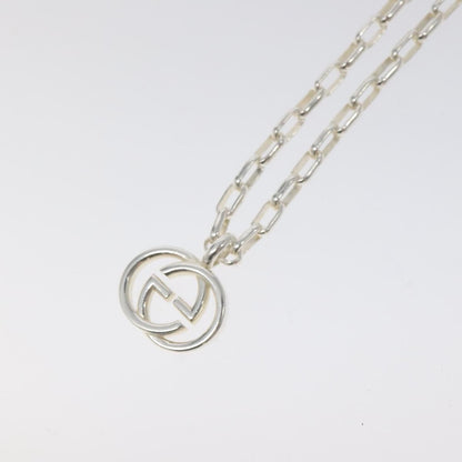 Gucci Interlocking G Pendant Necklace Sterling Silver, SILVER, SILVER, Necklace