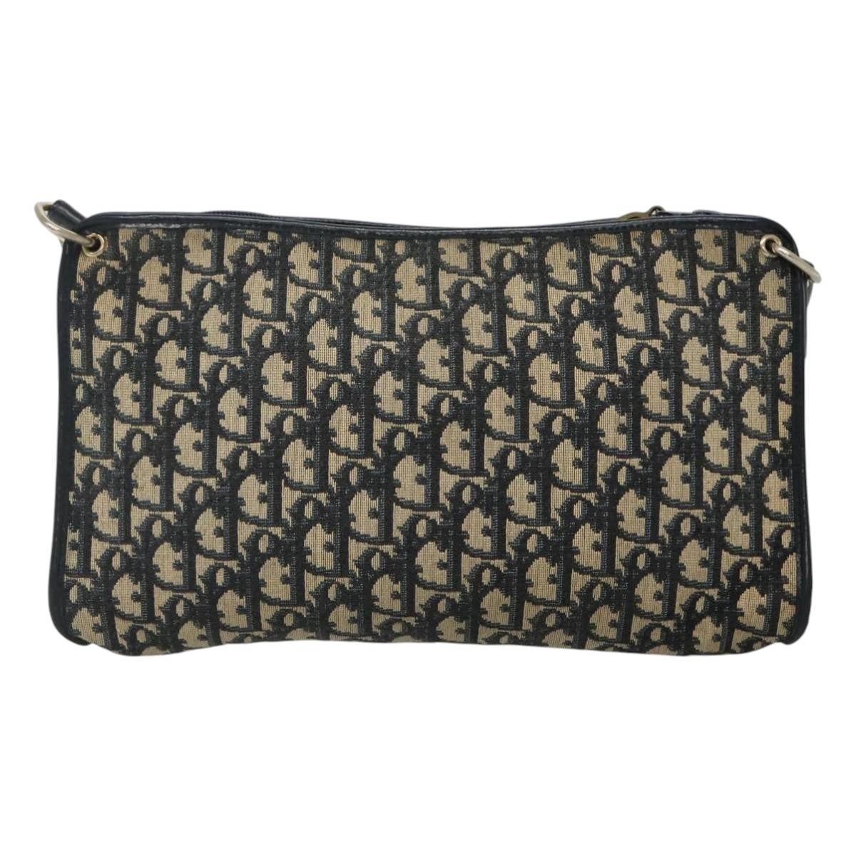 Christian Dior Vintage CD trotter Shoulder bag Canvas, NAVY, CANVAS, Shoulder bag