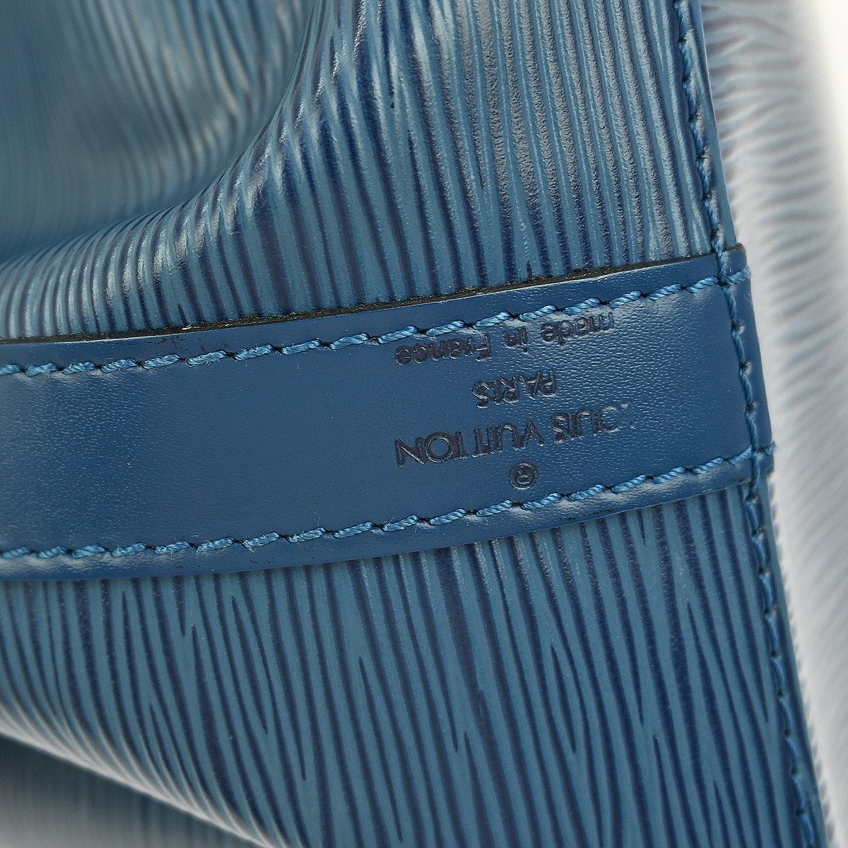 Louis Vuitton Petit Noe Handbag Epi Leather, BLUE, LEATHER, Shoulder bag