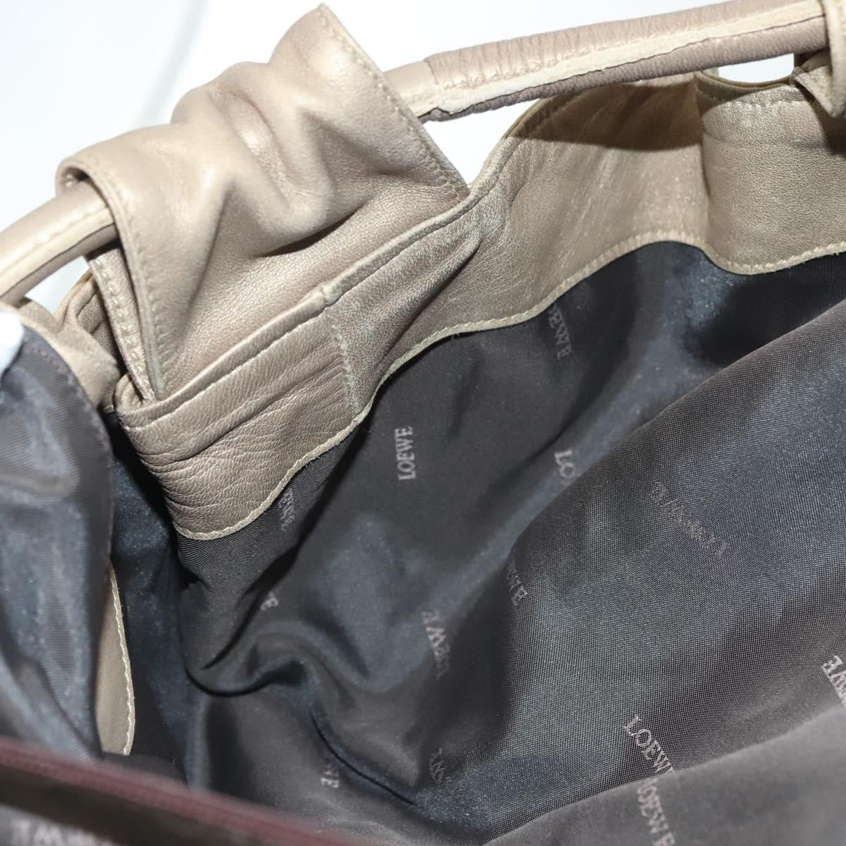 Loewe Anagram Logo Nappa Aire Hand Bag Leather, BEIGE, LEATHER, Handbag