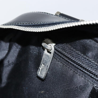 Salvatore Ferragamo Gancini handbag Leather, BLACK, LEATHER, Handbag