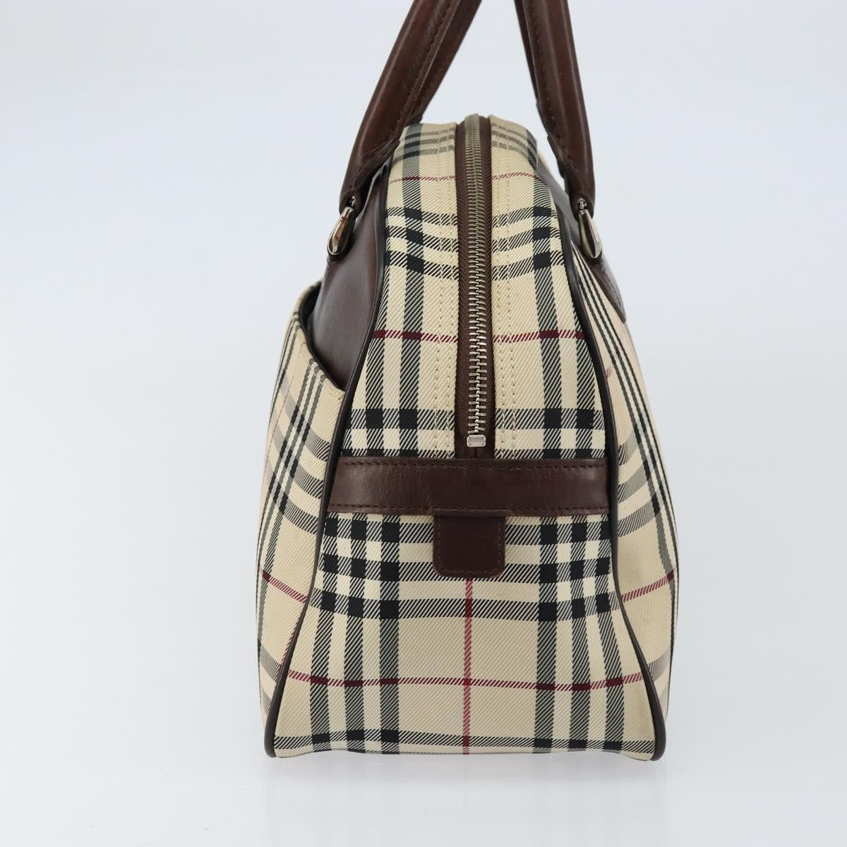 Burberry Nova Check Bowling Bag Canvas, BEIGE, NYLON, Handbag