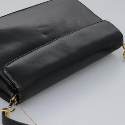 Christian Dior Vintage Shoulder Bag Leather, BLACK, LEATHER, Shoulder bag