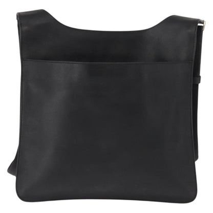 Prada Zip Messenger Bag Saffiano Leather, BLACK, LEATHER, Shoulder bag