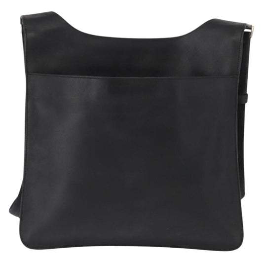 Prada Zip Messenger Bag Saffiano Leather, BLACK, LEATHER, Shoulder bag