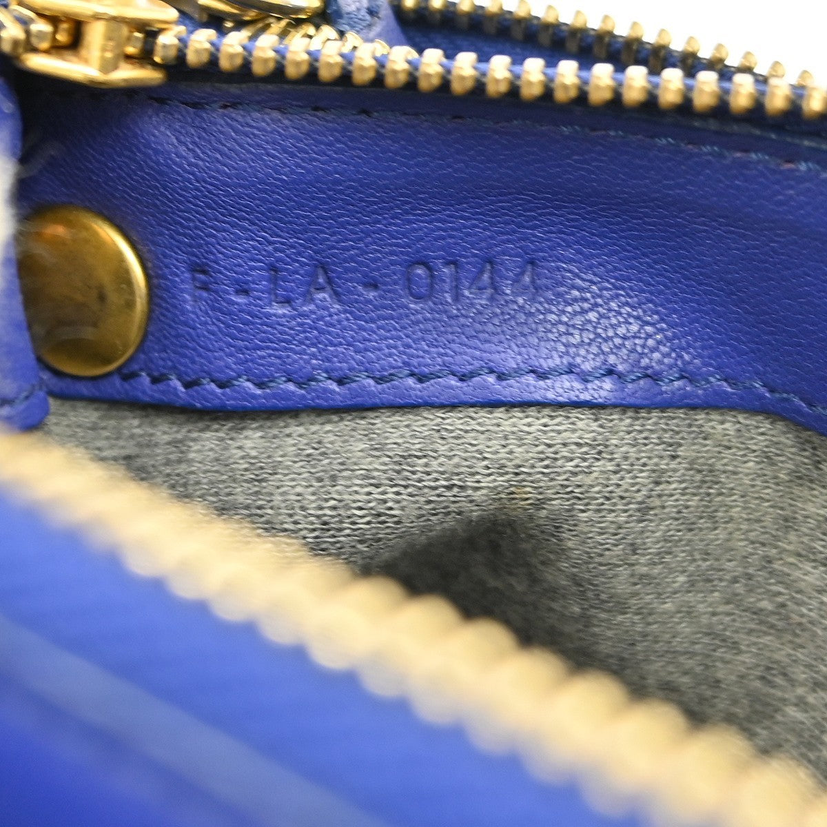 Celine Trio Crossbody Bag Leather, BLUE, LEATHER, Shoulder bag