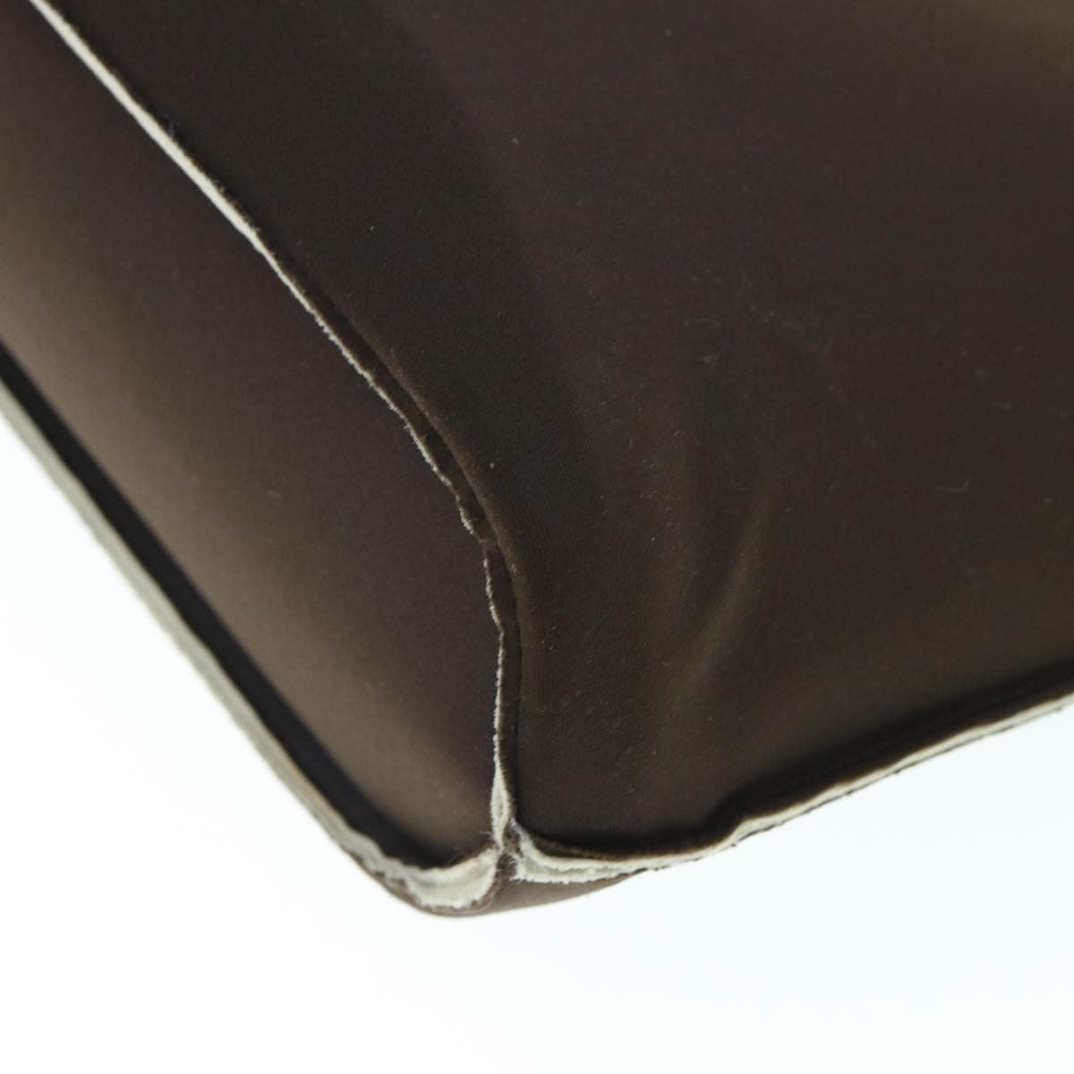 Chanel Vintage Metal Ring Tote Nylon, BROWN, NYLON, Tote bag