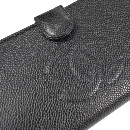 Chanel Timeless CC French Wallet Caviar, BLACK, LEATHER, Wallets
