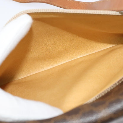 Celine Macadam Shoulder Bag PVC Leather, BROWN, CANVAS, Shoulder bag