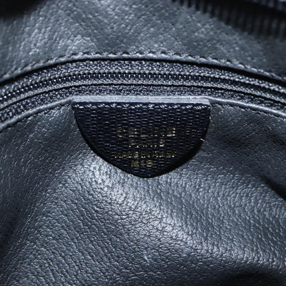 Celine Vintage Circle Logo Crossbody Bag Leather, BLACK, LEATHER, Shoulder bag