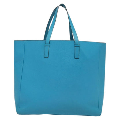 Burberry Tote Leather, BLUE, LEATHER, Tote bag