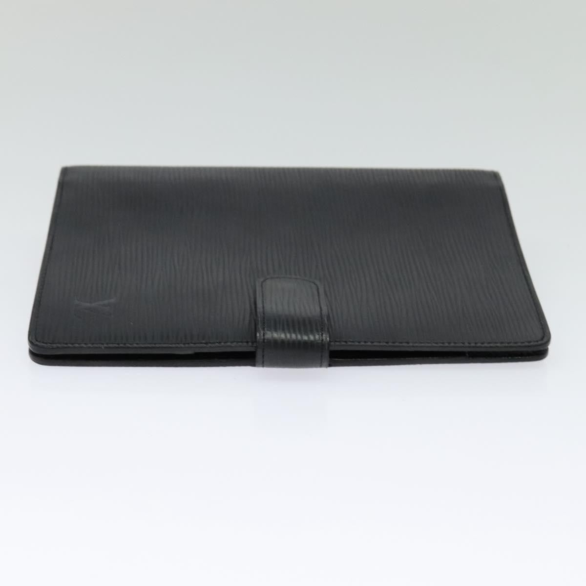 Louis Vuitton Agenda Cover Epi Leather, BLACK, LEATHER, Wallets