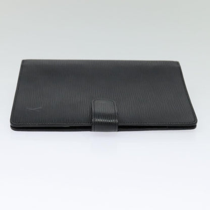 Louis Vuitton Agenda Cover Epi Leather, BLACK, LEATHER, Wallets