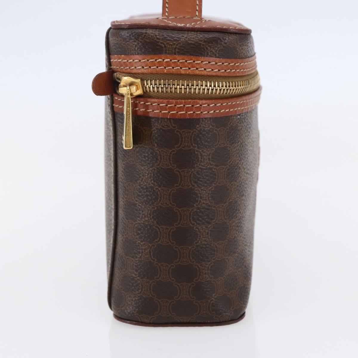 Celine Macadam Vanity Bag Canvas, BROWN, CANVAS, Travel bag