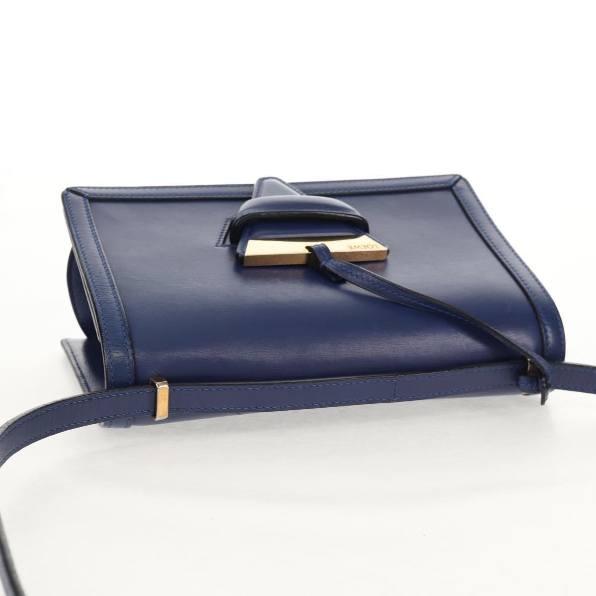 Loewe Barcelona Shoulder Bag Leather, BLUE, LEATHER, Shoulder bag