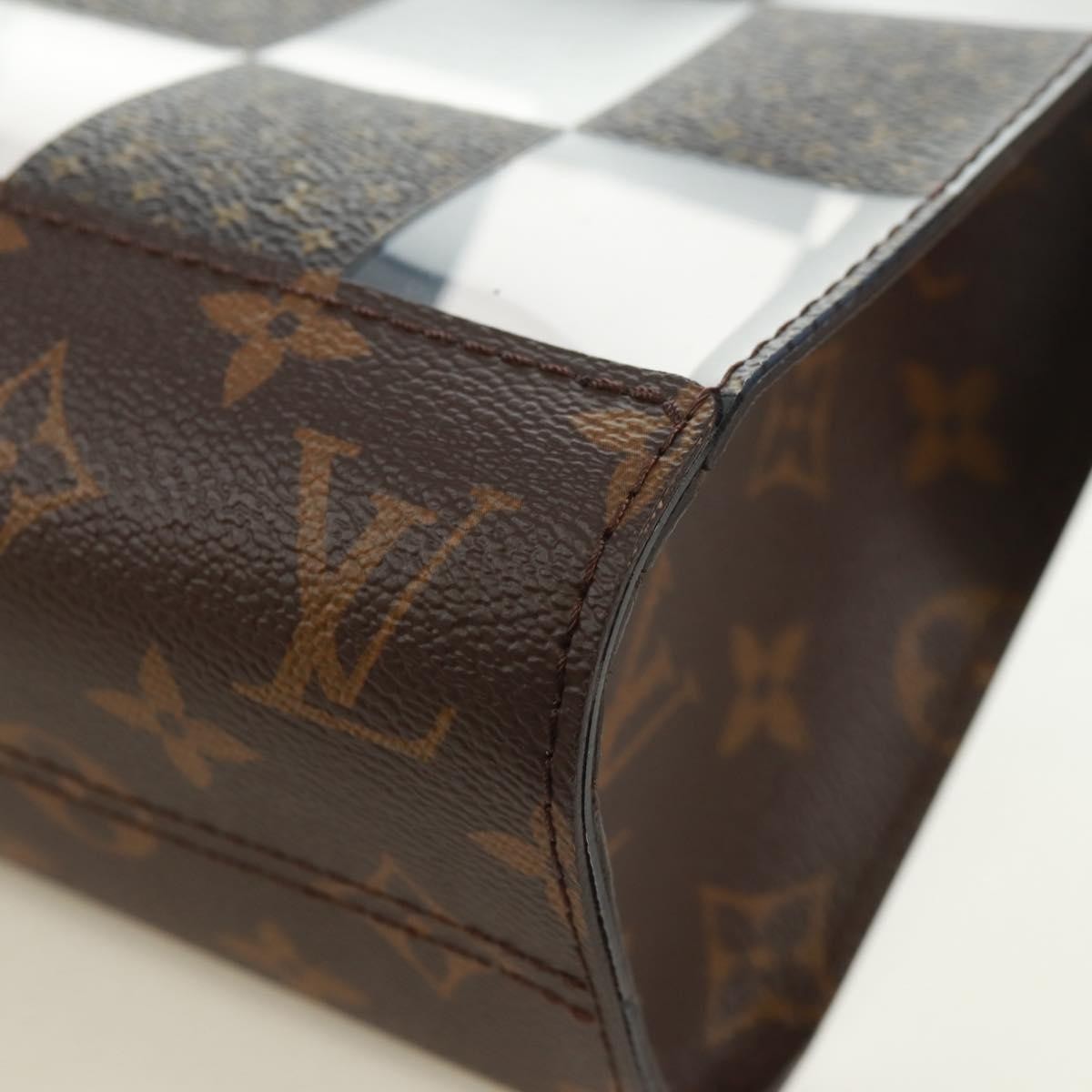 Louis Vuitton Standing Pouch Monogram Chess Coated Canvas and PVC, Brown, Canvas, Clutch