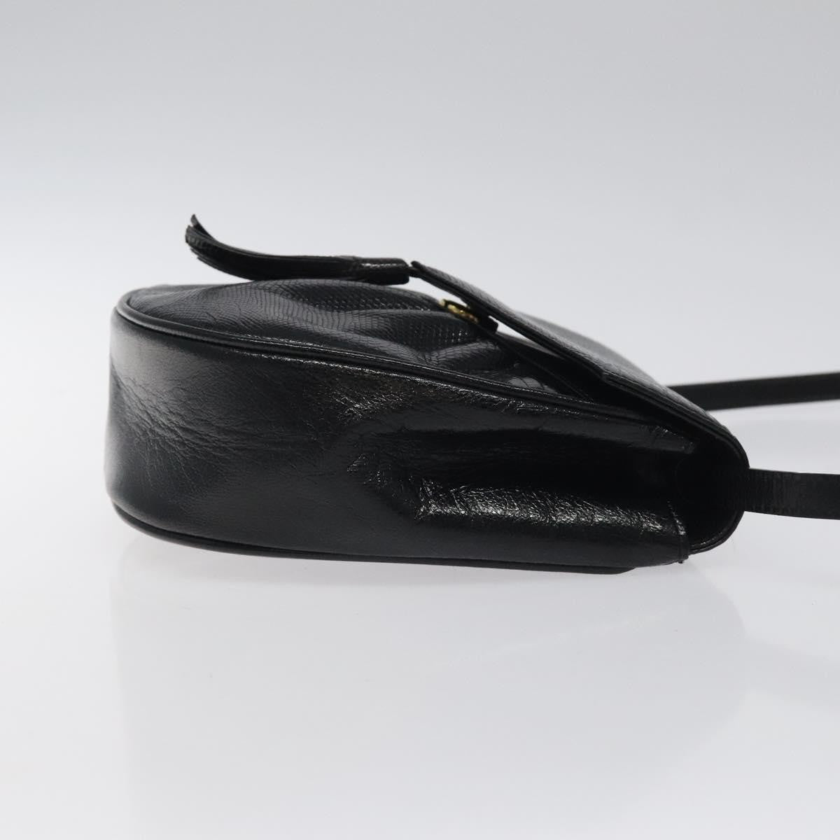 Saint Laurent Vintage Shoulder Bag Leather, BLACK, LEATHER, Shoulder bag