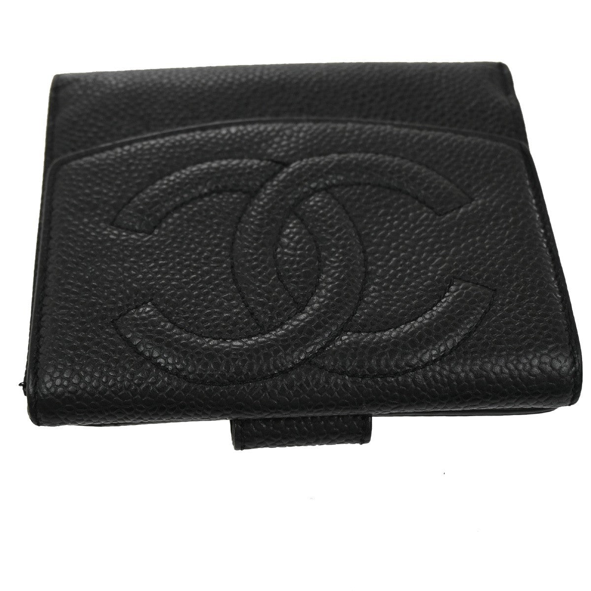 Chanel Timeless Trifold Wallet Leather, BLACK, LEATHER, Wallets