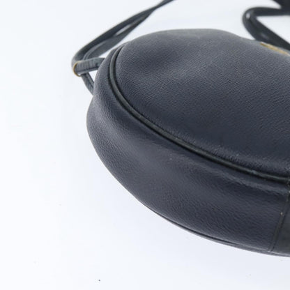 Christian Dior Vintage Honeycomb Shoulder Bag Canvas and Leather, NAVY, PVC, Shoulder bag