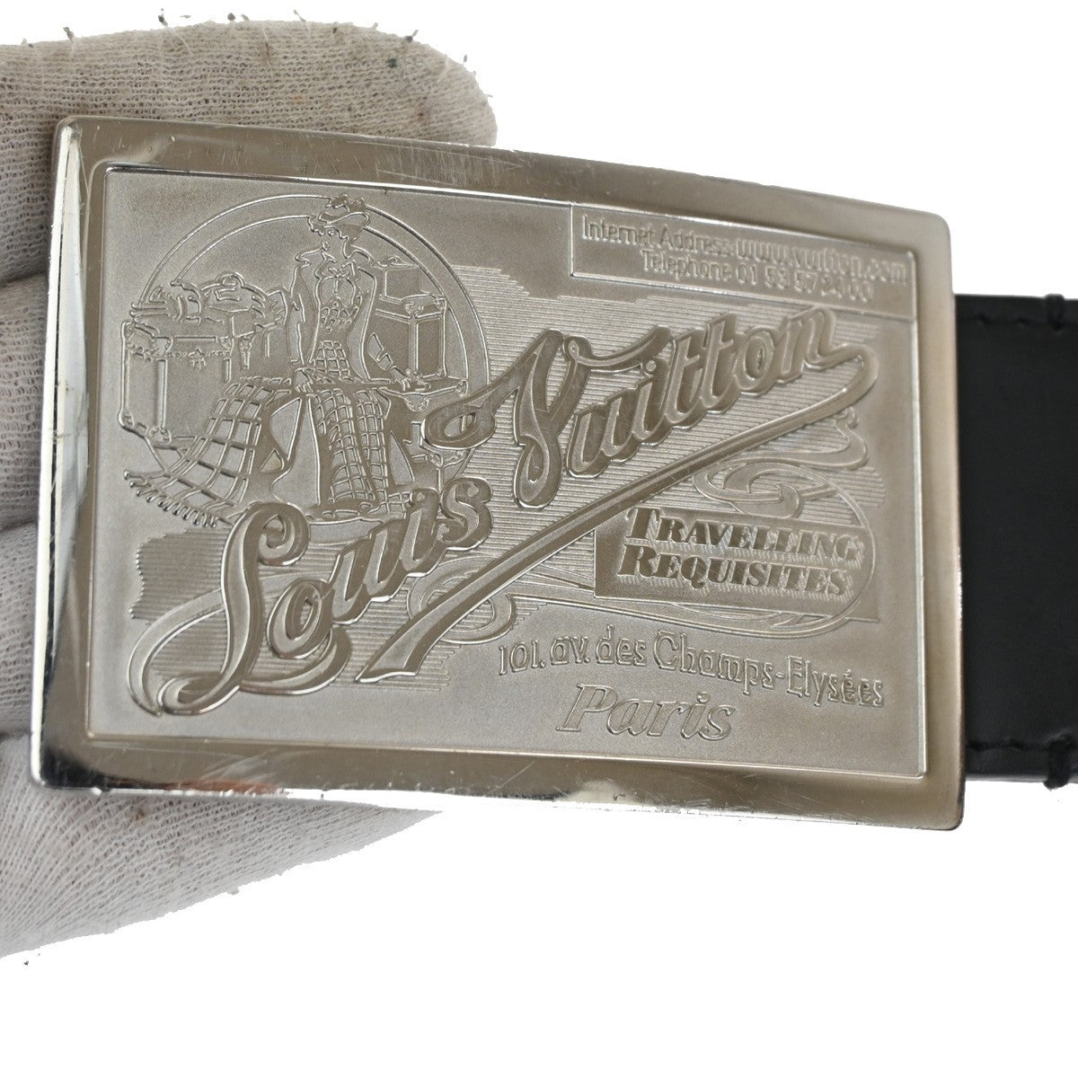 Louis Vuitton Travelling Requisites Belt Leather, BLACK, LEATHER, Belts