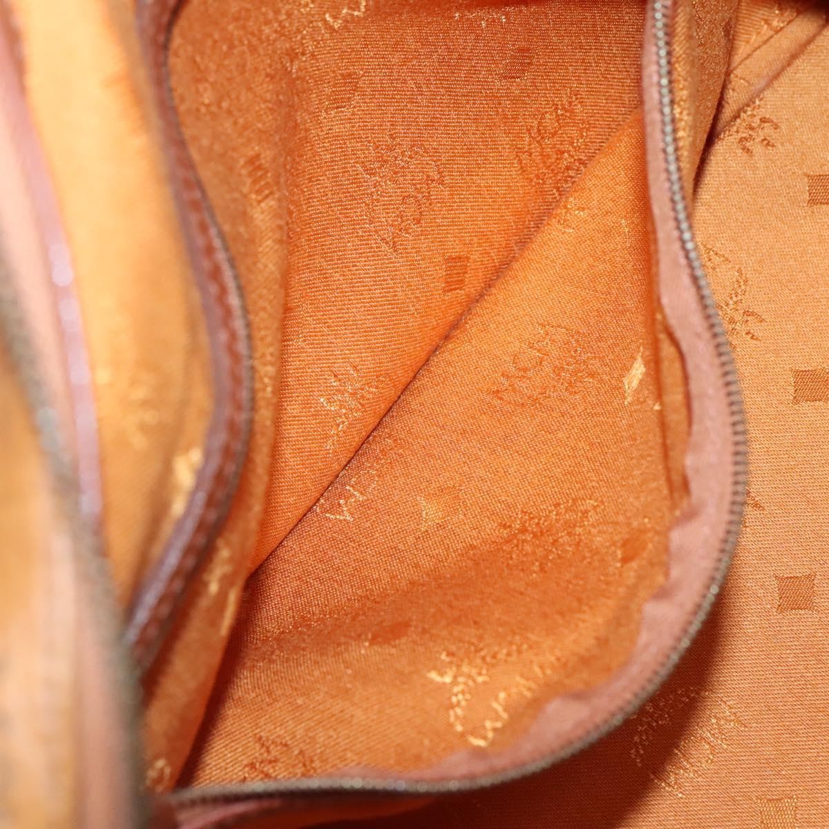 MCM Visetos Handbag Canvas and Leather, BROWN, PVC, Handbag