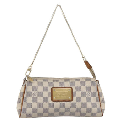 Louis Vuitton Eva Handbag Damier, WHITE, CANVAS, Shoulder bag