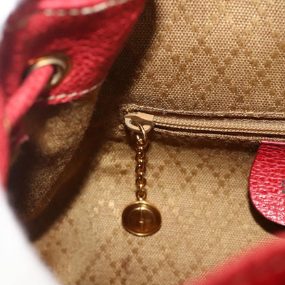 Gucci Gucci bamboo backpack daim, Red, Suede, Backpack