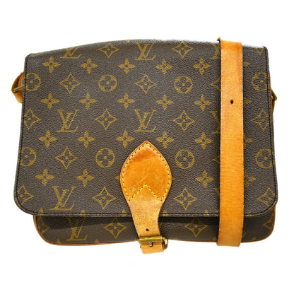Louis Vuitton Cartouchiere Handbag Monogram Canvas, Brown, Canvas, Shoulder Bag