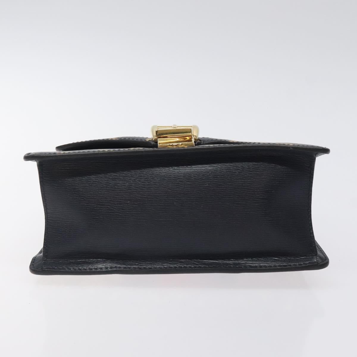 Gucci Sylvie Top Handle Bag Printed Leather, NAVY, LEATHER, Handbag