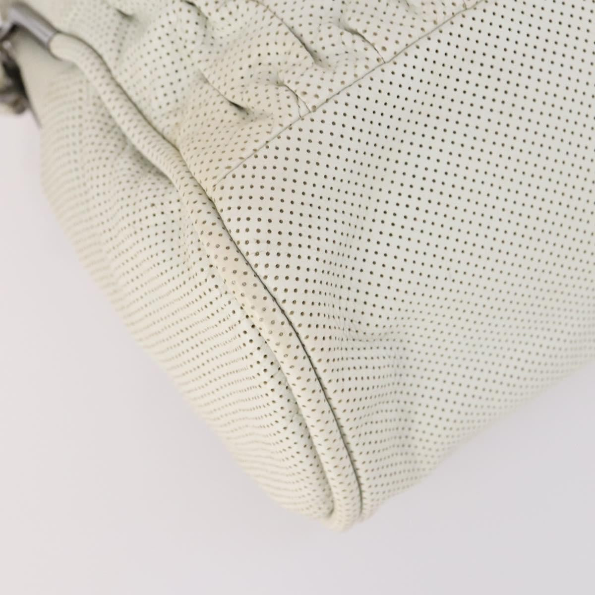 Chanel Vintage Chain Shoulder Bag Leather, ECRU, LEATHER, Shoulder bag