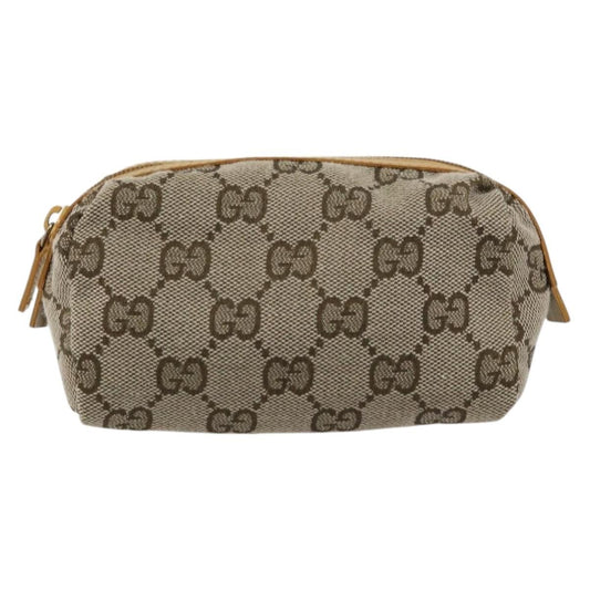Gucci Vintage Toiletry Pouch GG Canvas, BEIGE, CANVAS, Clutche & pouche