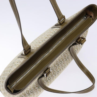 Celine Vintage Macadam Shoulder Bag Canvas, KHAKI, CANVAS, Shoulder bag