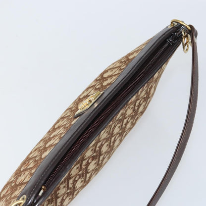 Christian Dior Vintage Trotter Shoulder Bag Canvas, BEIGE, CANVAS, Shoulder bag
