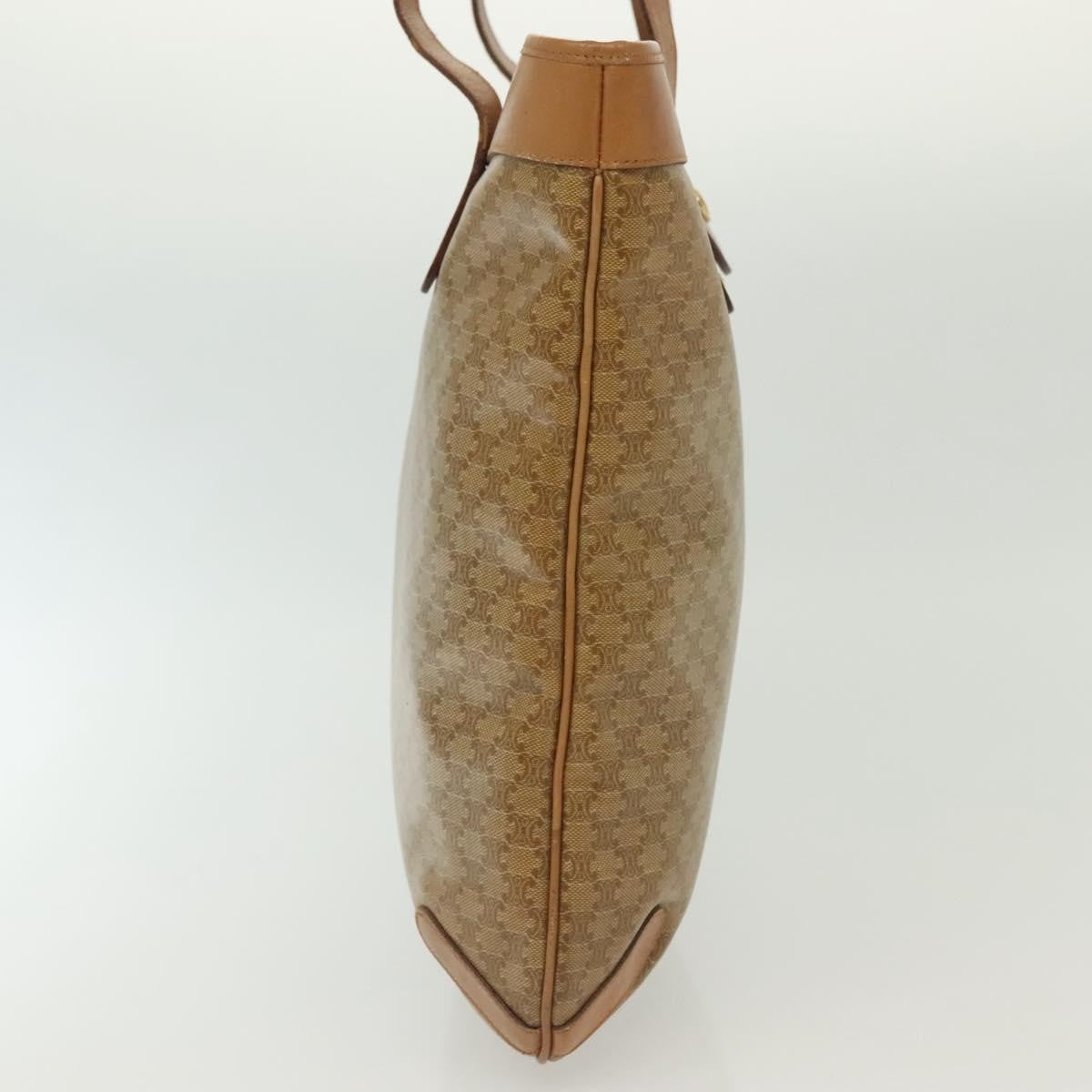 Celine Vintage Macadam Shopper Tote Coated Canvas, BEIGE, PVC, Tote bag