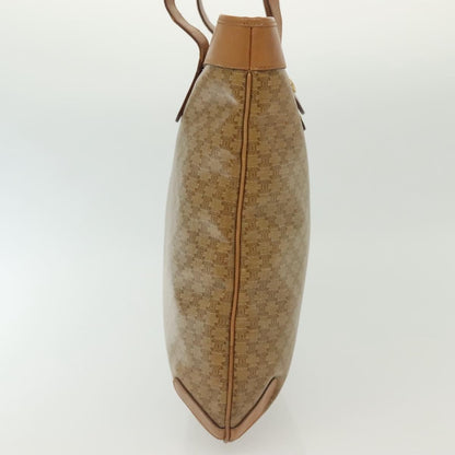 Celine Vintage Macadam Shopper Tote Coated Canvas, BEIGE, PVC, Tote bag
