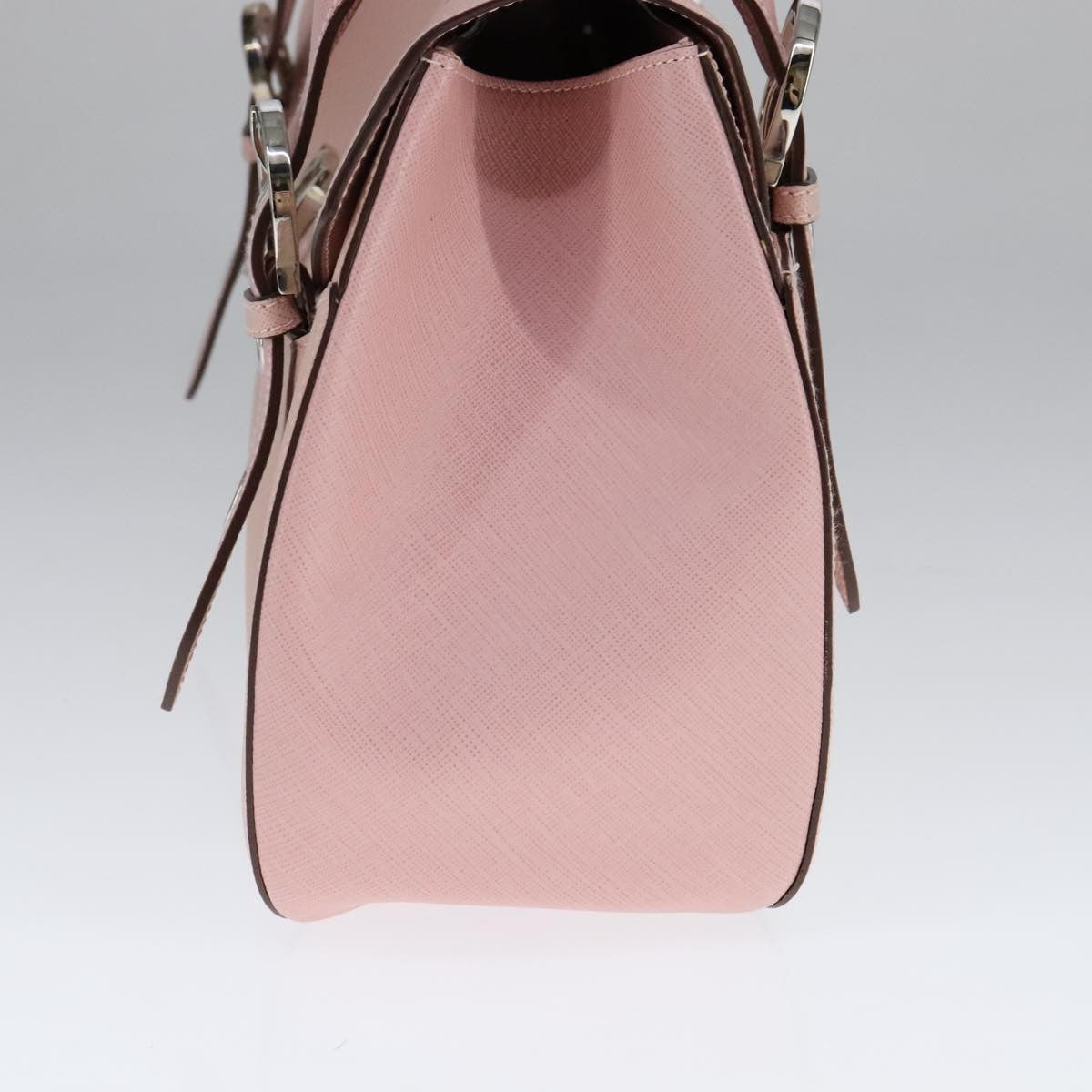 Salvatore Ferragamo Gancini handbag Leather, PINK, LEATHER, Handbag